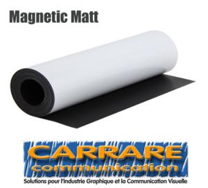 Magnet imprimable PET blanc Mat 300µ  1070mm x30 mètres prix M²