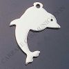 1 Pendentif dauphin 45x30mm EN ACIER chirurgical INOXIDABLE