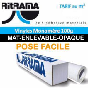 Monomère Blanc MAT 100µ REMOVABLE opaque Airflow 137cmx1 ML (x50)