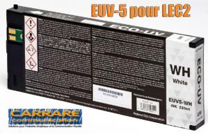 ECO-UV5 INK WHITE 220ML POUR LEC2