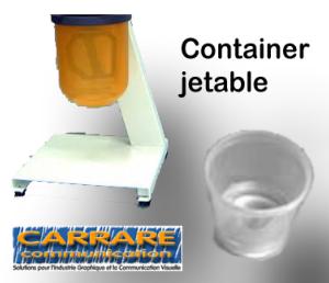 Container jetable PM1. Boite de 40 pièces.