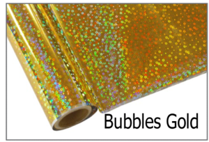 Film pour la métallisation à chaud 30 cm x 12 m BUBBLES gold